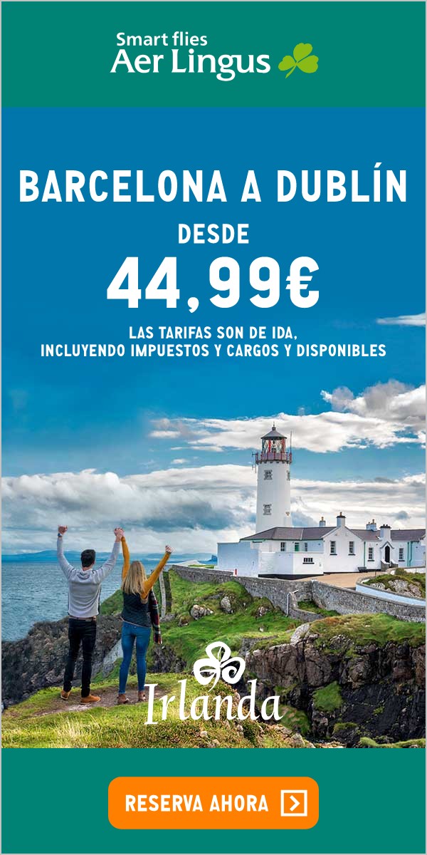 Barcelona a Dublín desde 44,99 euro