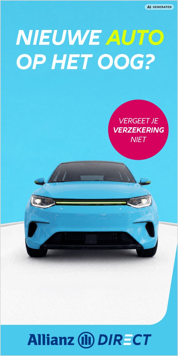 300×600: NIEUWE AUTO OP HET OOG? met de sticker VERGEET JE VERZEKERING NIET