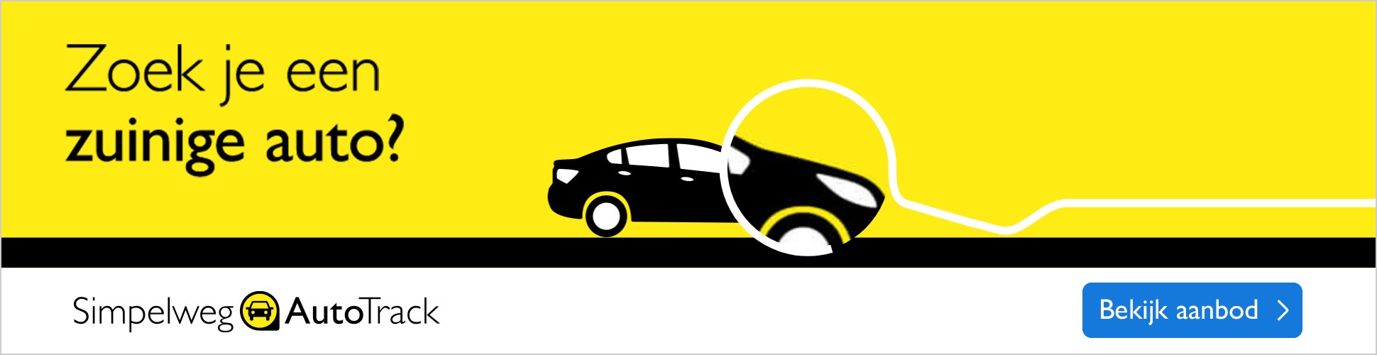 Het vergrootglas boven de auto