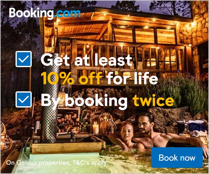 Get at least 10% off for life, by booking twice
