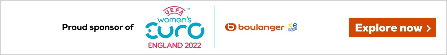 Leaderboard: Proud sponsor of UEFA Women's EURO England 2022 en Boulanger
