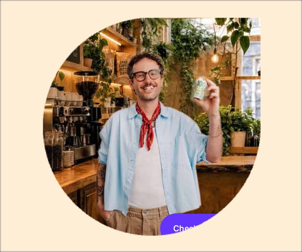 De druppel groeit uit tot de hele banner