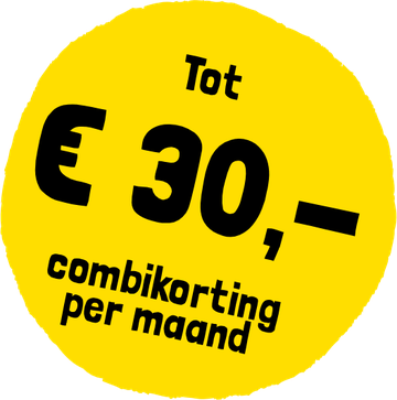 Tot € 30,- combikorting per maand