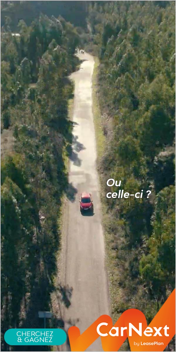 Ou celle-ci ? Rode auto op een bosweg