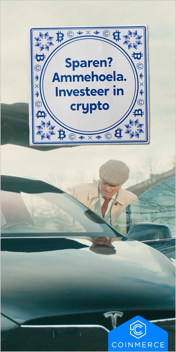 Tegeltje: Sparen? Ammehoela. Investeer in crypto