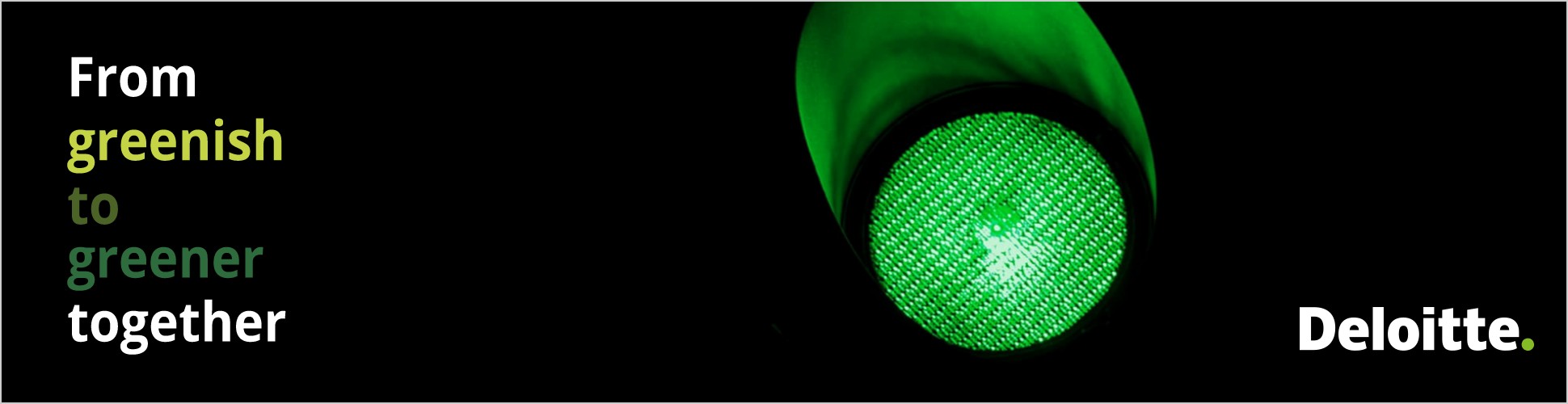 Billboard eConnections: From greenish to greener together, met een groen verkeerslicht