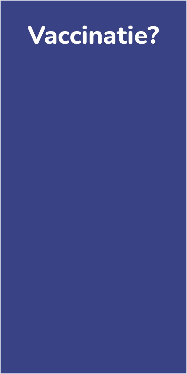 300×600: Vaccinatie? wit op marineblauw
