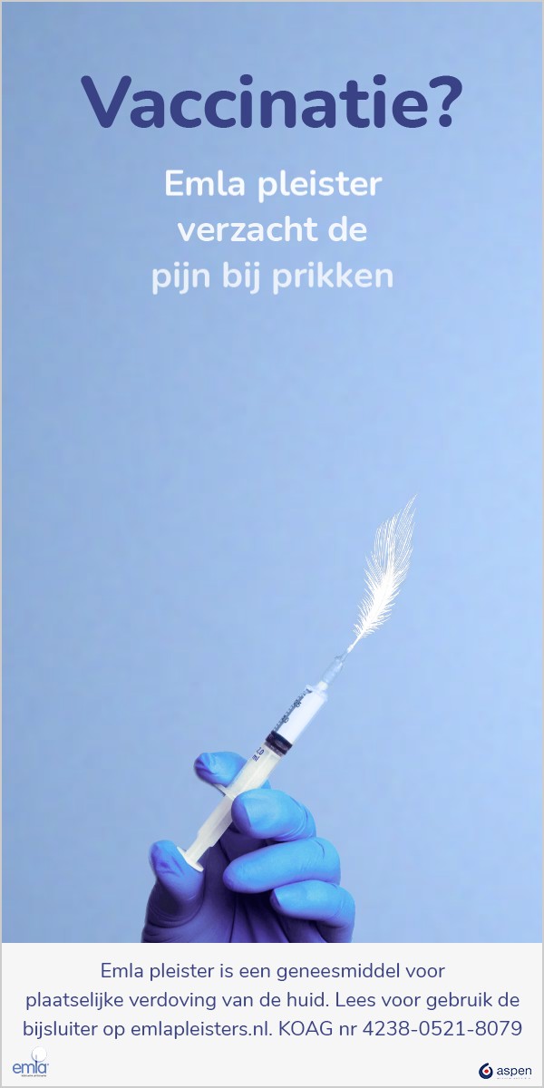300×600: Emla pleister verzacht de pijn bij prikken