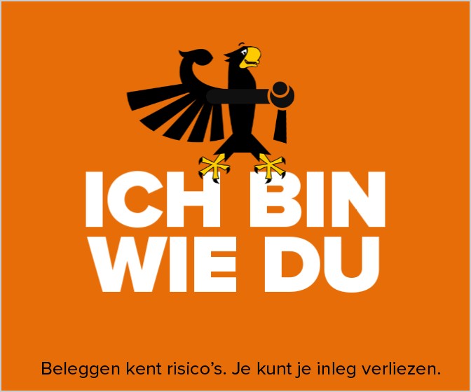 Ich bin wie du, de adelaar steekt een duim op