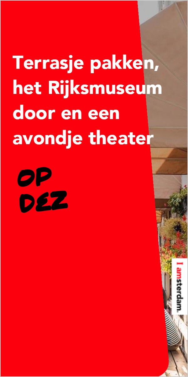 Rode verfstrepen vegen over de foto