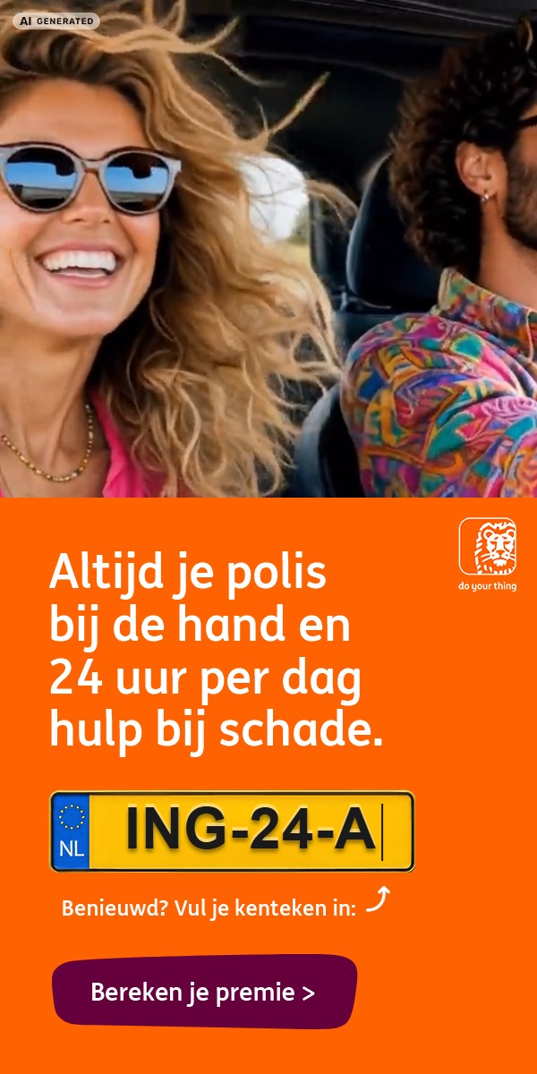 300×600: Altijd je polis bij de hand en 24 uur per dag hulp bij schade. met het kenteken ING-24-A
