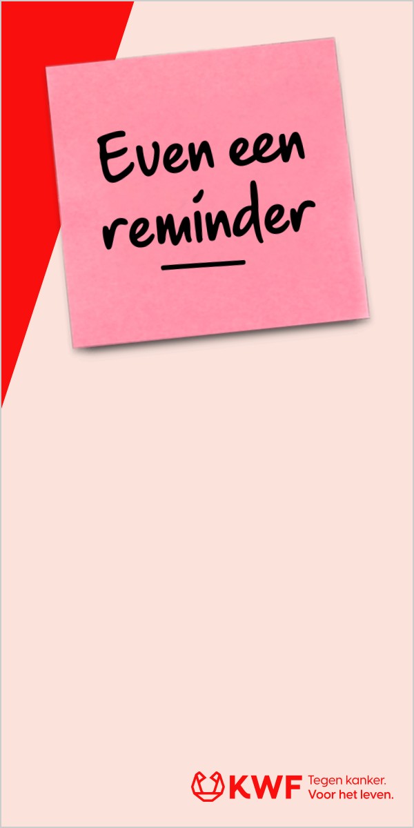 Even een reminder