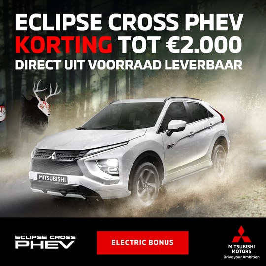 Eclipse Cross PHEV korting tot €2.000, bos