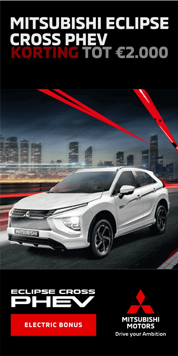 Rode strepen schieten door de stad, Mitsubishi Eclipse Cross PHEV korting tot €2.000