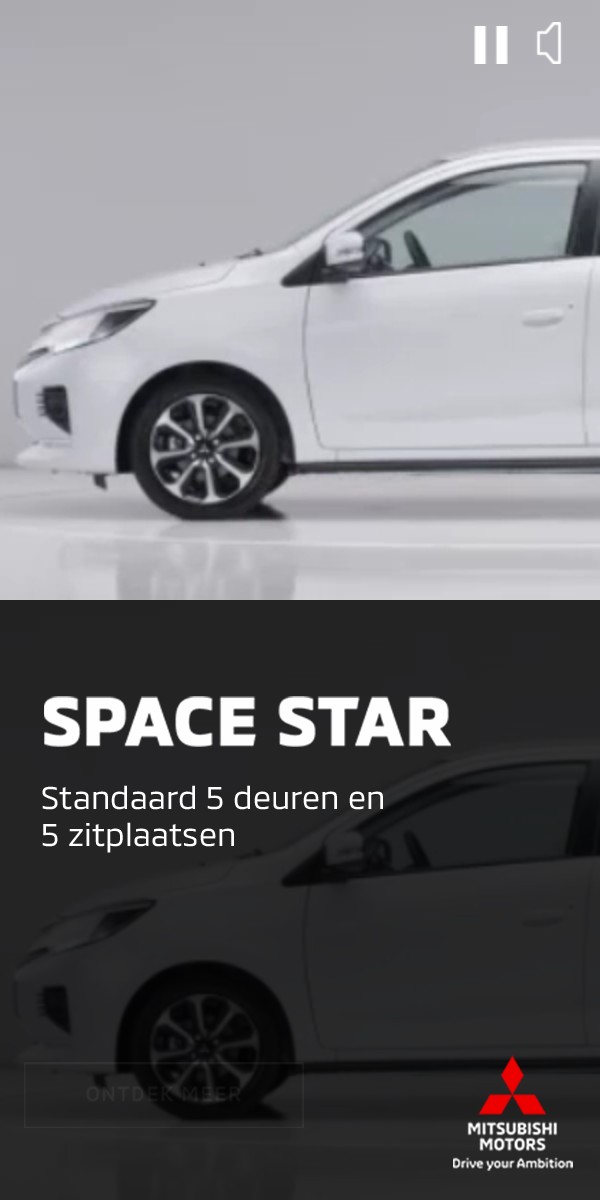 Space Star, standaard 5 deuren en 5 zitplaatsen