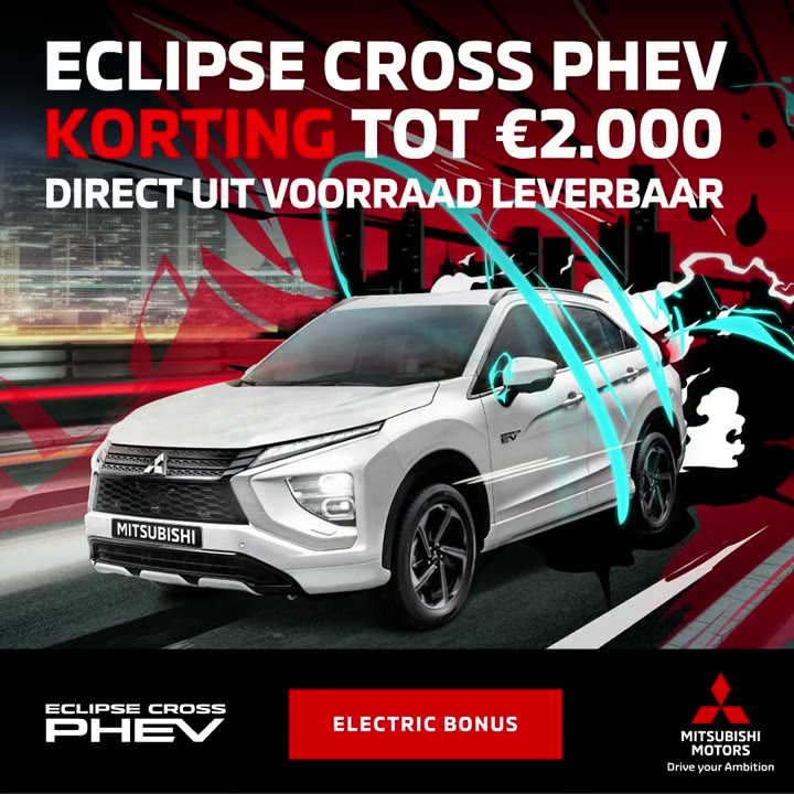 Eclipse Cross PHEV, korting tot €2.000, direct uit voorraad leverbaar