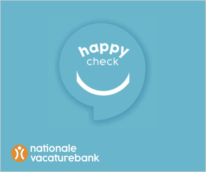 De ballon met het Happy Check-logo