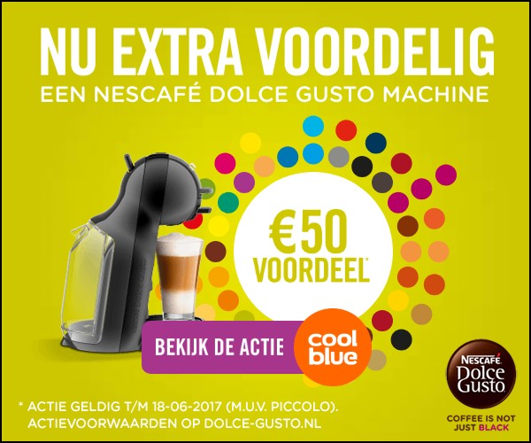 Paarse knop Bekijk de actie met het Coolblue-rondje