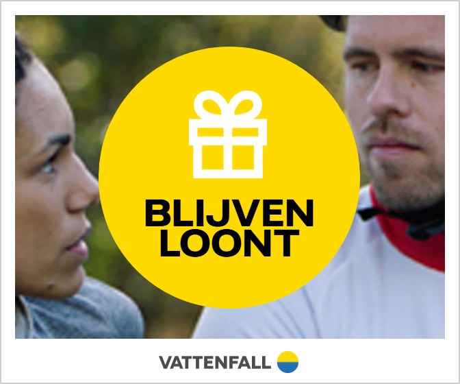 Gele cirkel met cadeau: Blijven Loont