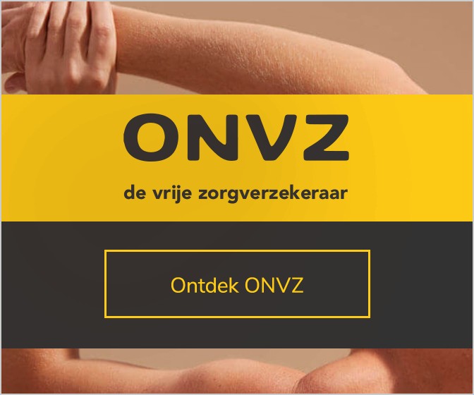 See, 336×280 aan het eind: ONVZ de vrije zorgverzekeraar met de knop Ontdek ONVZ