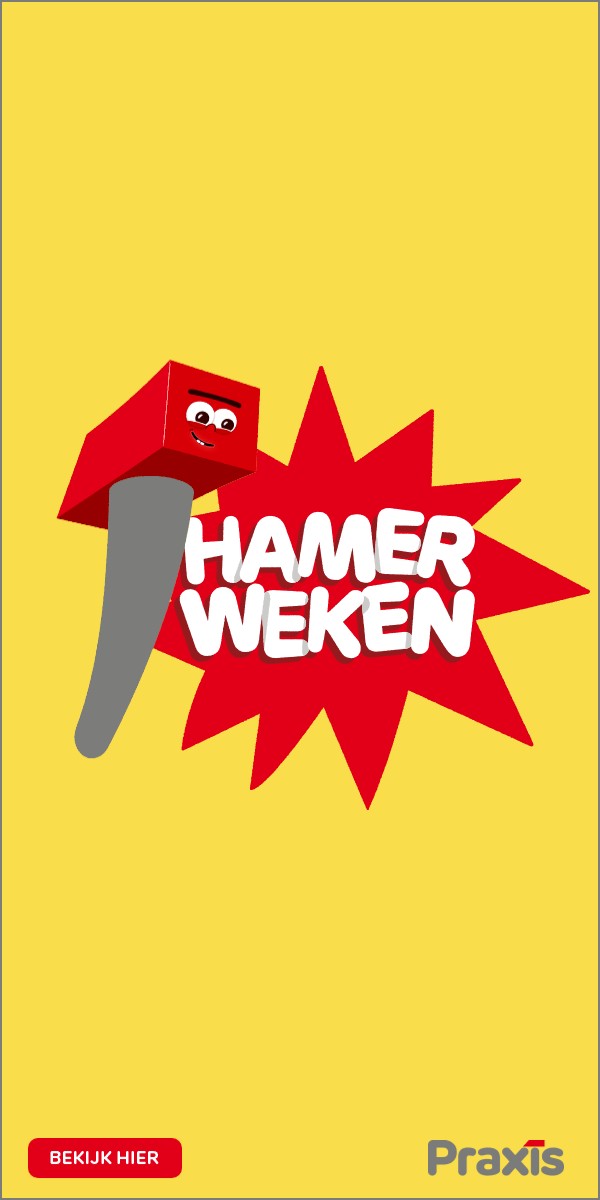 300×600 op 0,7 seconde: de hamer naast de ster HAMER WEKEN