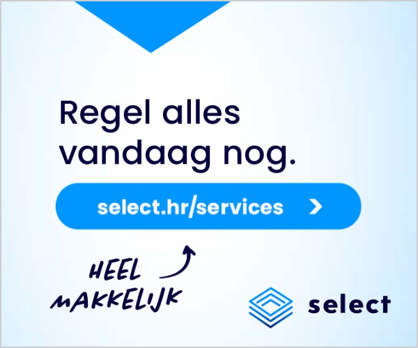 Regel alles vandaag nog, select.hr/services, heel makkelijk