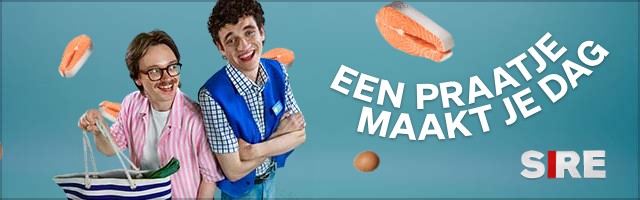 320×100: twee mannen met een boodschappentas, met de slogan