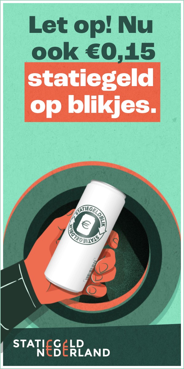 De hand met het blikje schiet het beeld in