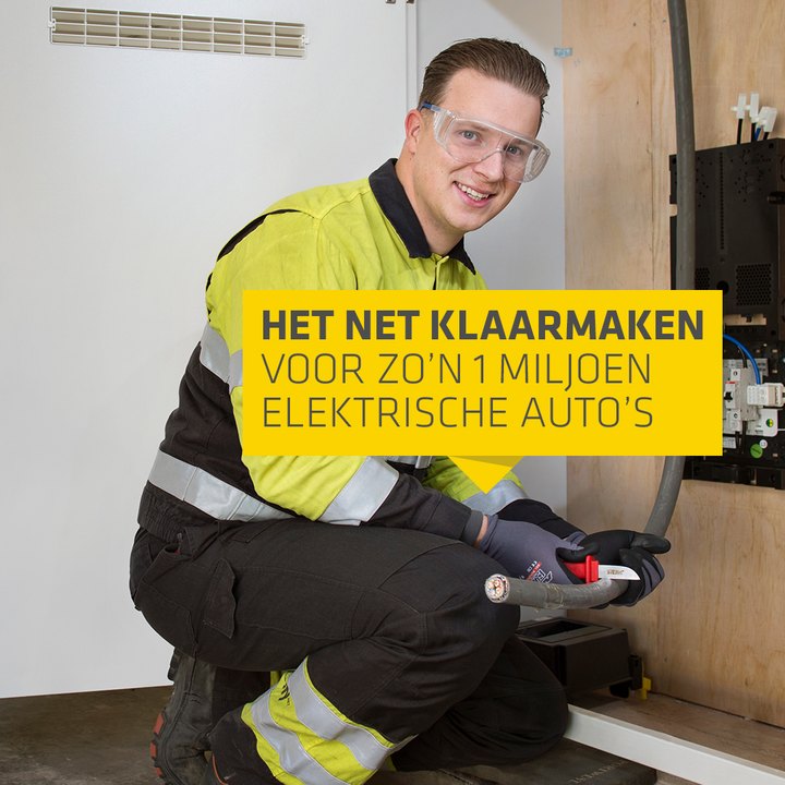 Het net klaarmaken voor zo'n 1 miljoen elektrische auto's