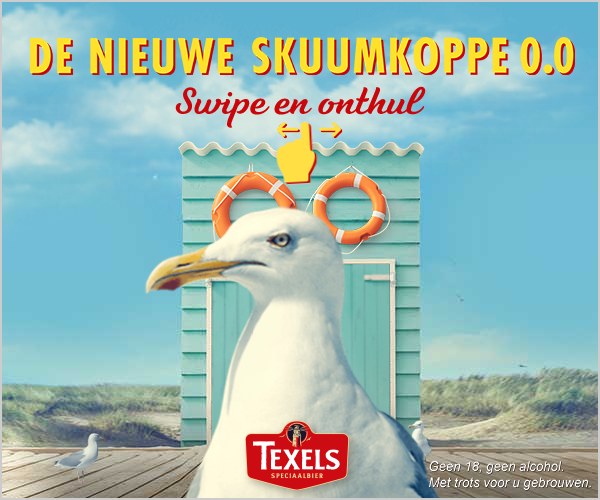 Meeuw voor het strandhuisje