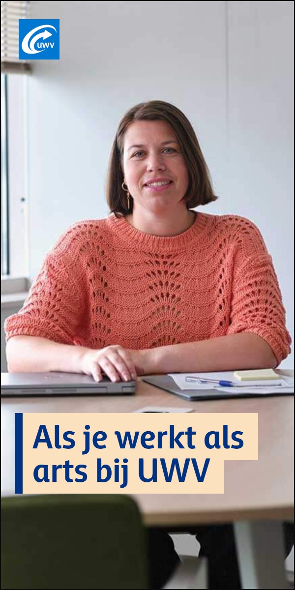 Banner op 1,2 seconde: Als je werkt als arts bij UWV