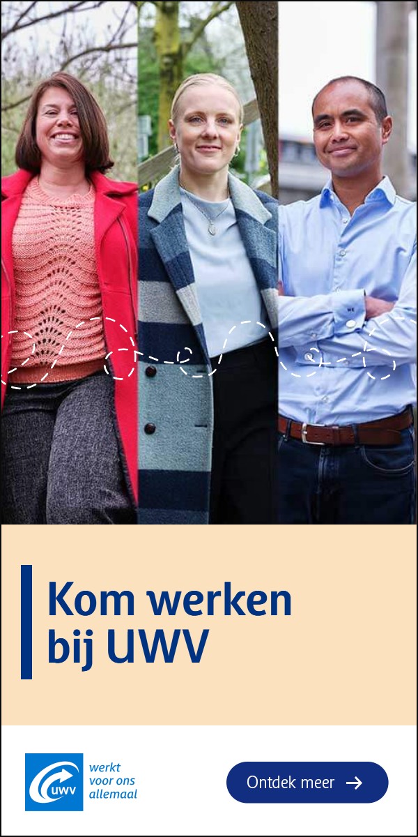 Banner op 13 seconden: Kom werken bij UWV