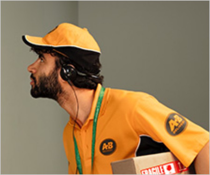 Begin van de banner: de bezorger van dichtbij
