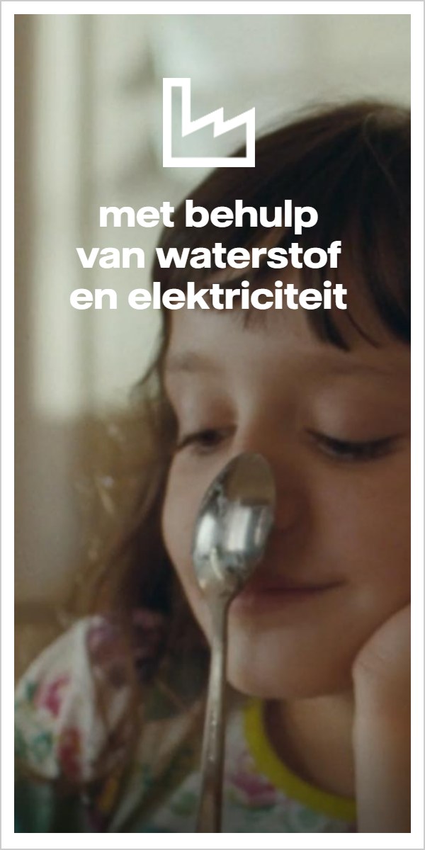 met behulp van waterstof en elektriciteit