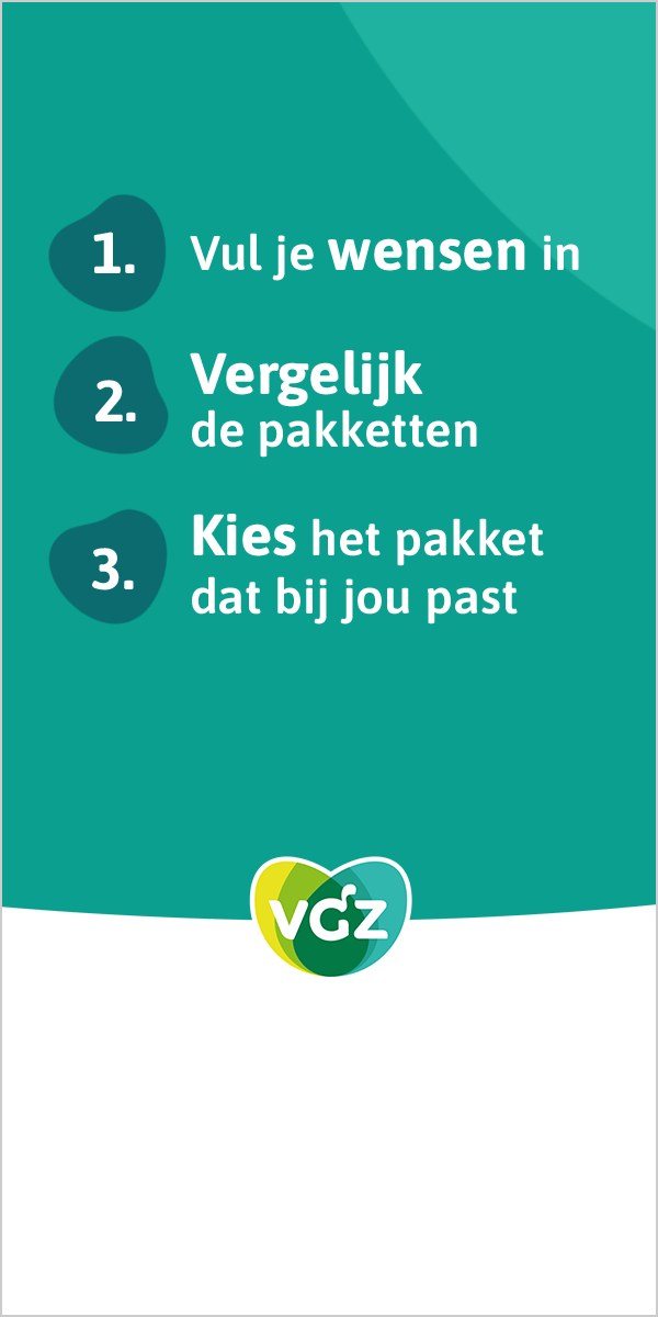 Drie stappen: vul je wensen in, vergelijk de pakketten, kies het pakket