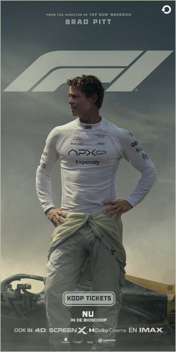 Eindbeeld F1 The Movie, NU