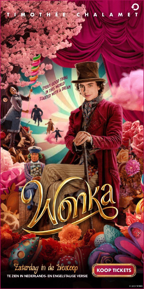 Eindbeeld Wonka, Zaterdag in de bioscoop