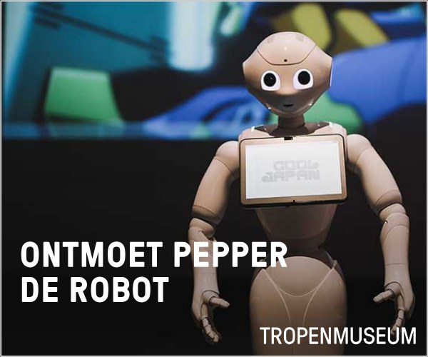 Pepper de robot met tablet
