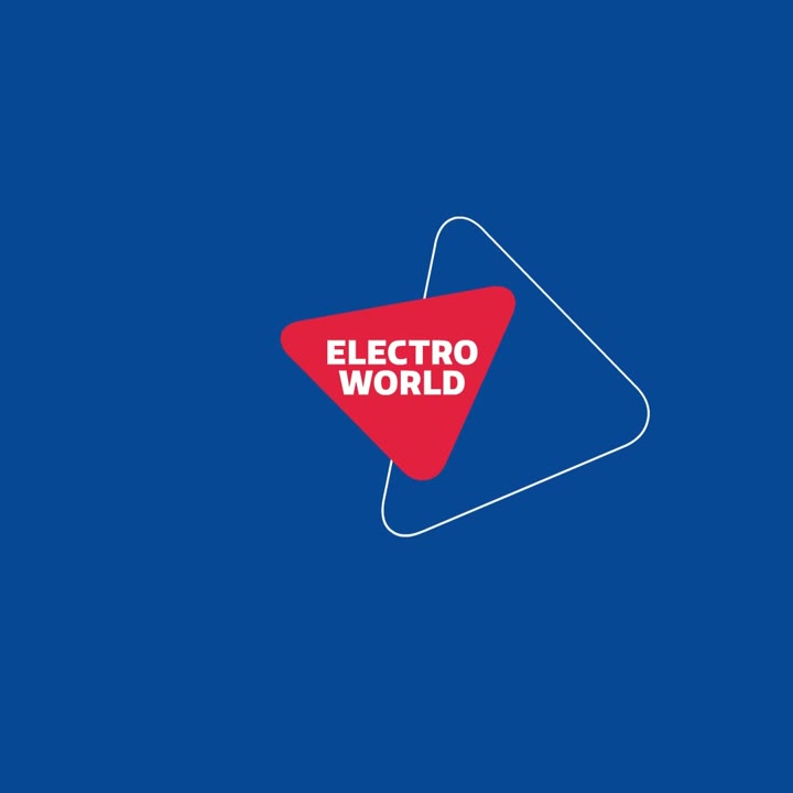 Het logo op blauw met een lijn-driehoek