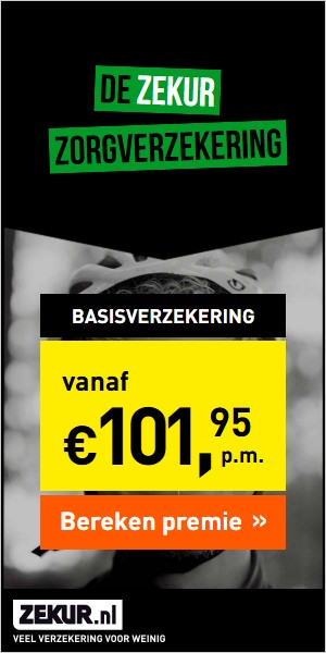 Eindbeeld: De zekur zorgverzekering, vanaf €101,95 p.m., Bereken premie